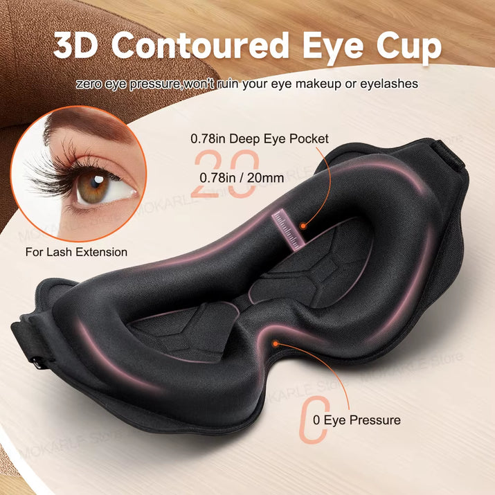 3D Sleeping Mask Block Out Light Sleep Mask for Eyes Soft Sleeping Aid Eye Mask for Travel Eyeshade Night Breathable Slaapmasker